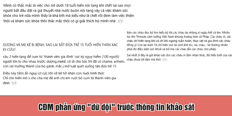 CĐM phản ứng "dữ dội" trước thông tin khảo sát