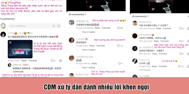 CĐM Trung Quốc dành nhiều lời khen cho Trang Pháp