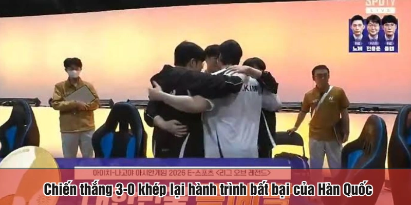 Chiến thắng 3-0 khép lại hành trình bất bại của Hàn Quốc