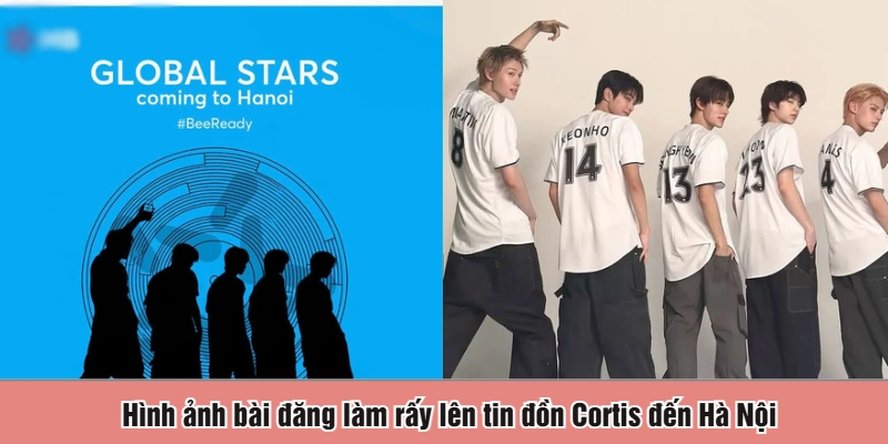 Hình ảnh bài đăng làm rấy lên tin đồn Cortis đến Hà Nội
