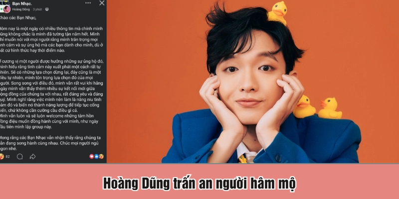 Hoàng Dũng trấn an người hâm mộ