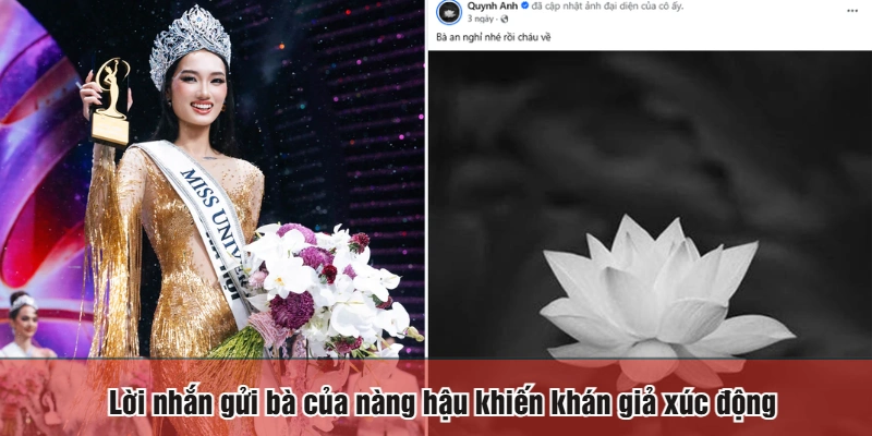 Lời nhắn gửi bà của nàng hậu khiến khán giả xúc động