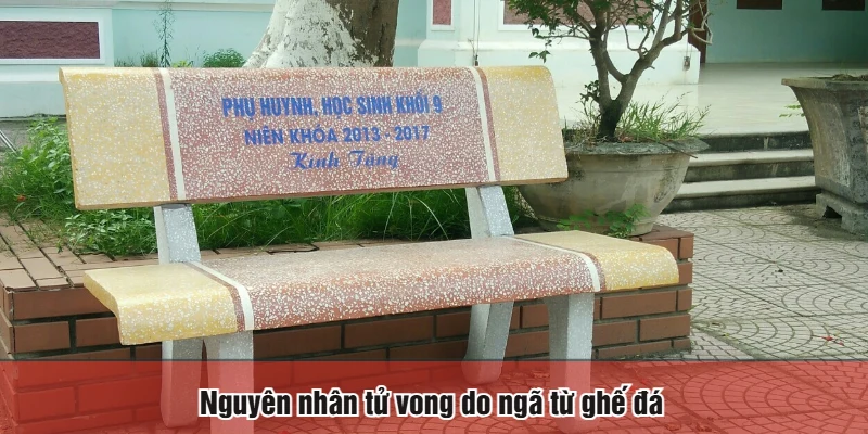 Nguyên nhân tử vong do ngã từ ghế đá