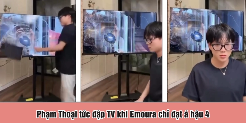 Phạm Thoại tức đập TV khi Emoura chỉ đạt á hậu 4