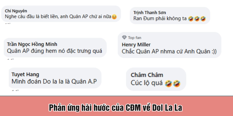 Phản ứng hài hước của CĐM về Dol La La
