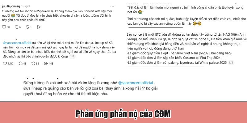 Phản ứng phẫn nộ của CĐM trước thông tin Sao Concert