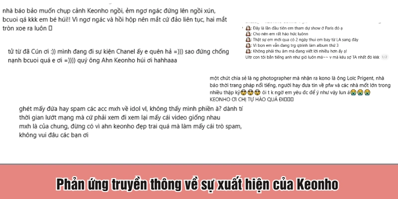 Phản ứng truyền thông về sự xuất hiện của Keonho