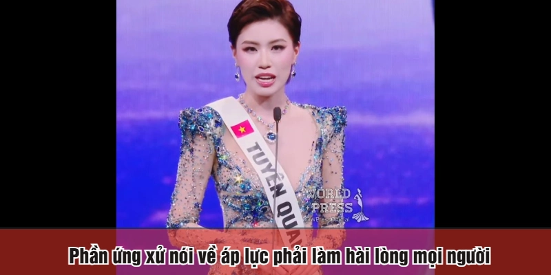 Phần ứng xử nói về áp lực phải làm hài lòng mọi người