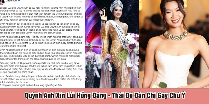 Quỳnh Anh xin lỗi Hồng Đăng