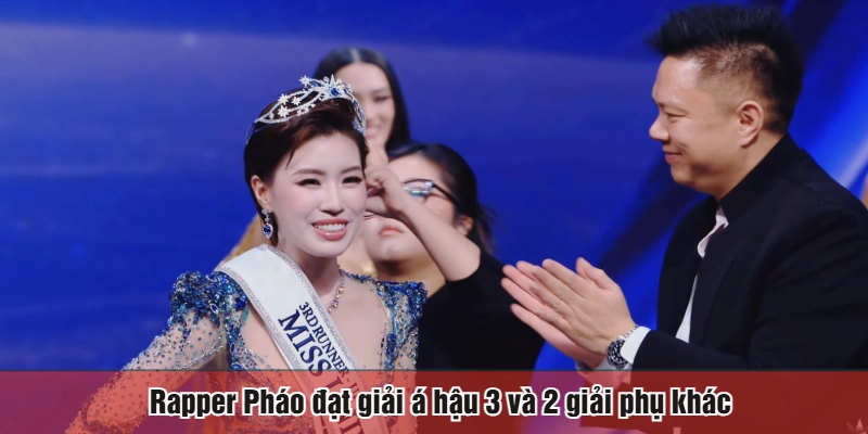 Rapper Pháo đạt giải á hậu 3 và 2 giải phụ khác