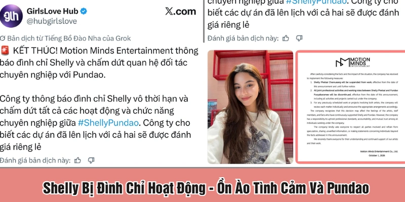 Shelly bị đình chỉ hoạt động