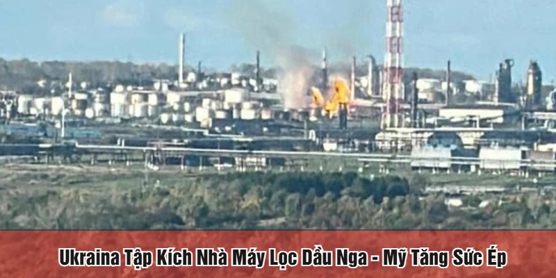 Ukraina tập kích nhà máy lọc dầu Nga
